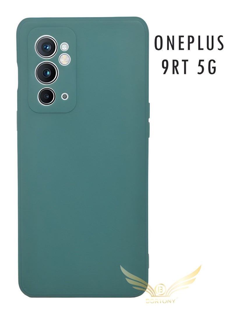 BORTONY Oneplus 9RT Case 5G Liquid Soft Silicone with Inside Microfiber Lining Oneplus 9RT Protective Cover Shockproof Camera Protection Back Case Cover - Image 1