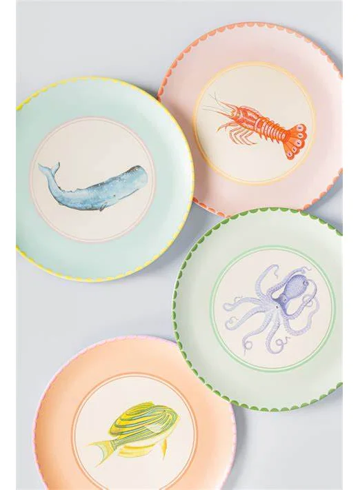 YVONNE ELLEN Set Of 4 Melamine Dinner Plate