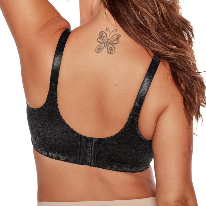 Bali Women's Double Support Spa Closure Wire-Free Bra, Black, 34B - Image 3