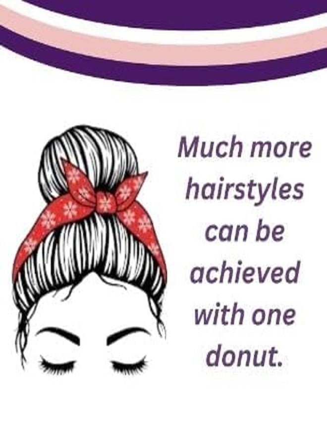 PALMATE Combo Set of 3 Donut Bun Makers and 2 Side Combs for Women & Girls - Hair Styling Tools for Perfect Buns, Puff Hairstyles, Daily Hair Care - Reusable, Lightweight & Easy to Use - Image 5