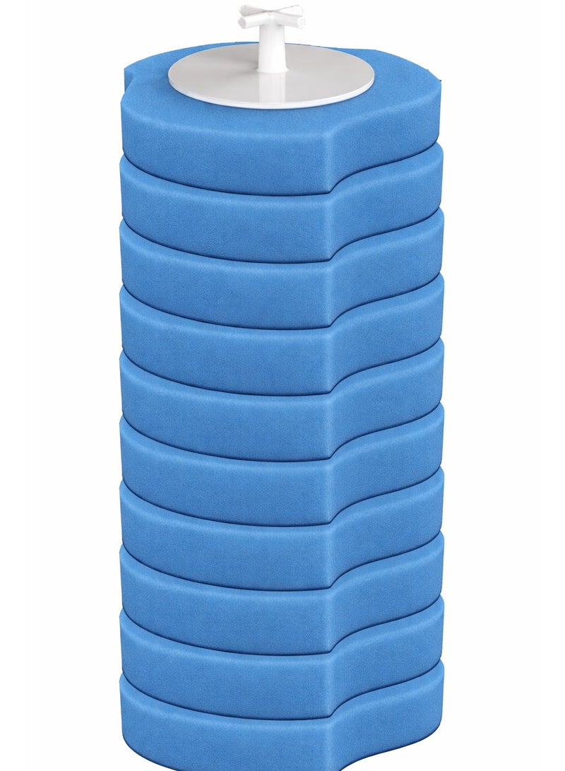 MOMENT نظام تنظيف المرحاض MOMENT 10 قطع إعادة تعبئة فرشاة المرحاض القابلة للتصرف، فرشاة تنظيف المرحاض، 10 رؤوس فرشاة بديلة، بدون مقبض أو قاعدة، إعادة تعبئة عصا المرحاض، وسادات إعادة تعبئة تنظيف وعاء المرحاض، فرشاة المرحاض - Image 1