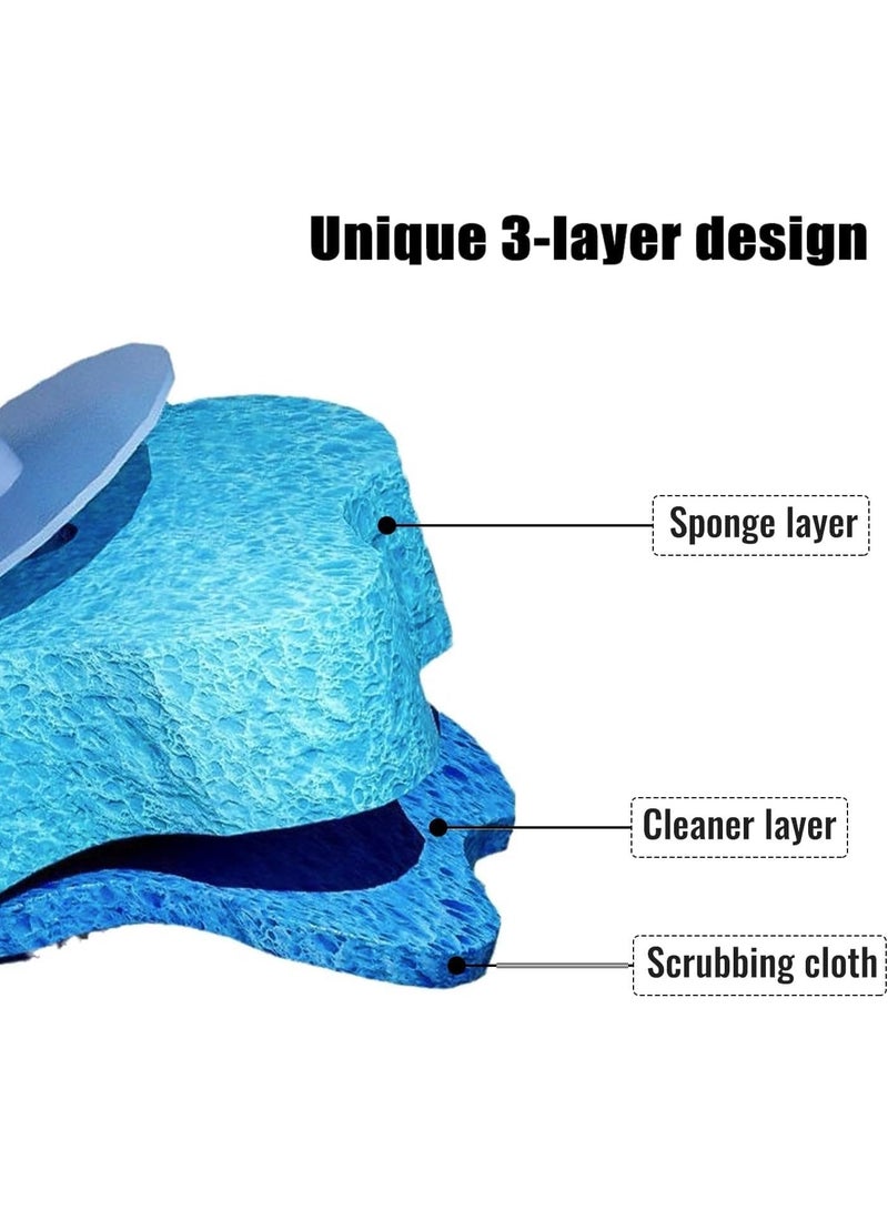 MOMENT نظام تنظيف المرحاض MOMENT 10 قطع إعادة تعبئة فرشاة المرحاض القابلة للتصرف، فرشاة تنظيف المرحاض، 10 رؤوس فرشاة بديلة، بدون مقبض أو قاعدة، إعادة تعبئة عصا المرحاض، وسادات إعادة تعبئة تنظيف وعاء المرحاض، فرشاة المرحاض - Image 3