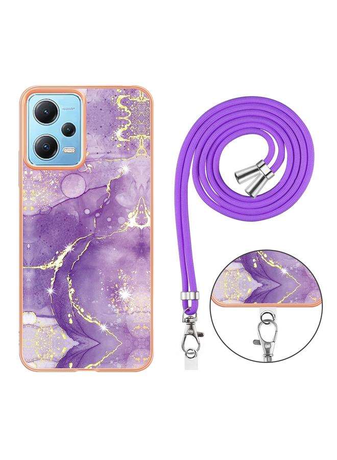 إيروريكس جراب لهاتف Xiaomi Redmi Note 12 5G Global/Note 12 5G، جراب هاتف IMD مزدوج الجوانب مطلي بالرخام الصيني مع حبل - Image 2