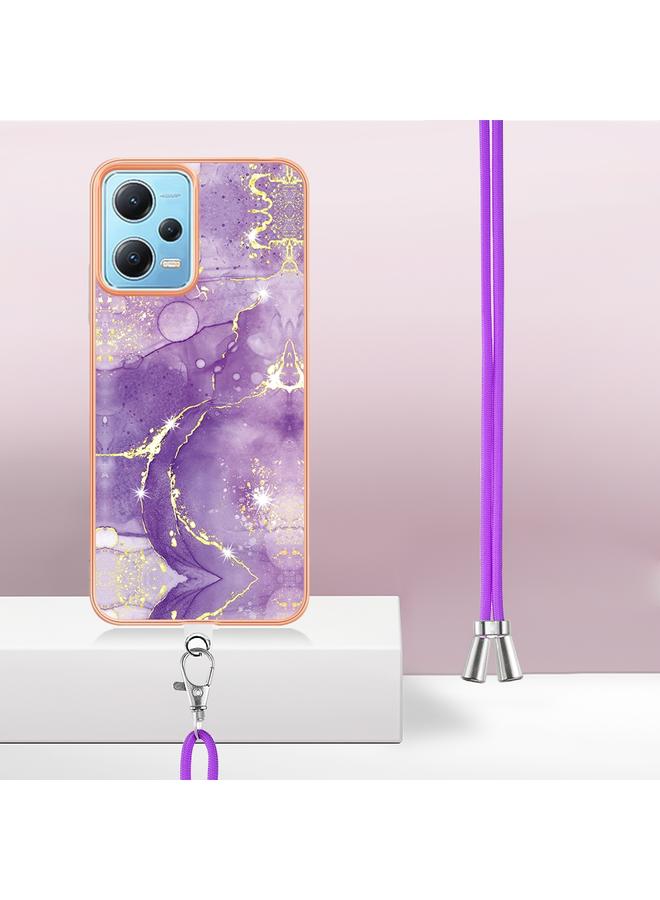 إيروريكس جراب لهاتف Xiaomi Redmi Note 12 5G Global/Note 12 5G، جراب هاتف IMD مزدوج الجوانب مطلي بالرخام الصيني مع حبل - Image 5