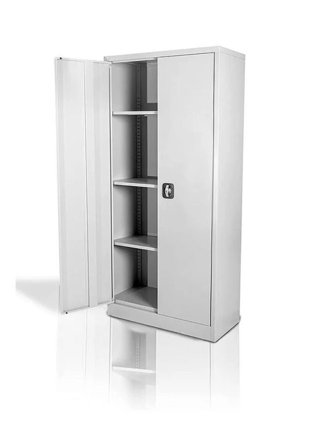 كستم ديكو خزانة ملفات معدنية فولاذية مزودة بقفل مفتاح وأرفف قابلة للتعديل | خزانة تخزين مكتبية آمنة للملفات والمستندات واللوازم | أبيض - Image 5