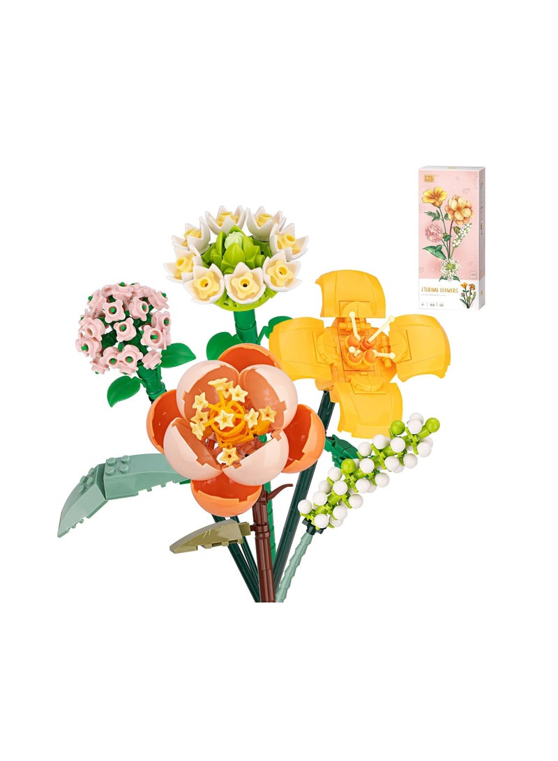 واي آند دي Flower Bouquet Building Blocks, Kit, Artificial Flowers Toys Creative Project for Adults Botanical Collection Compatible with Lego 456 - Image 1