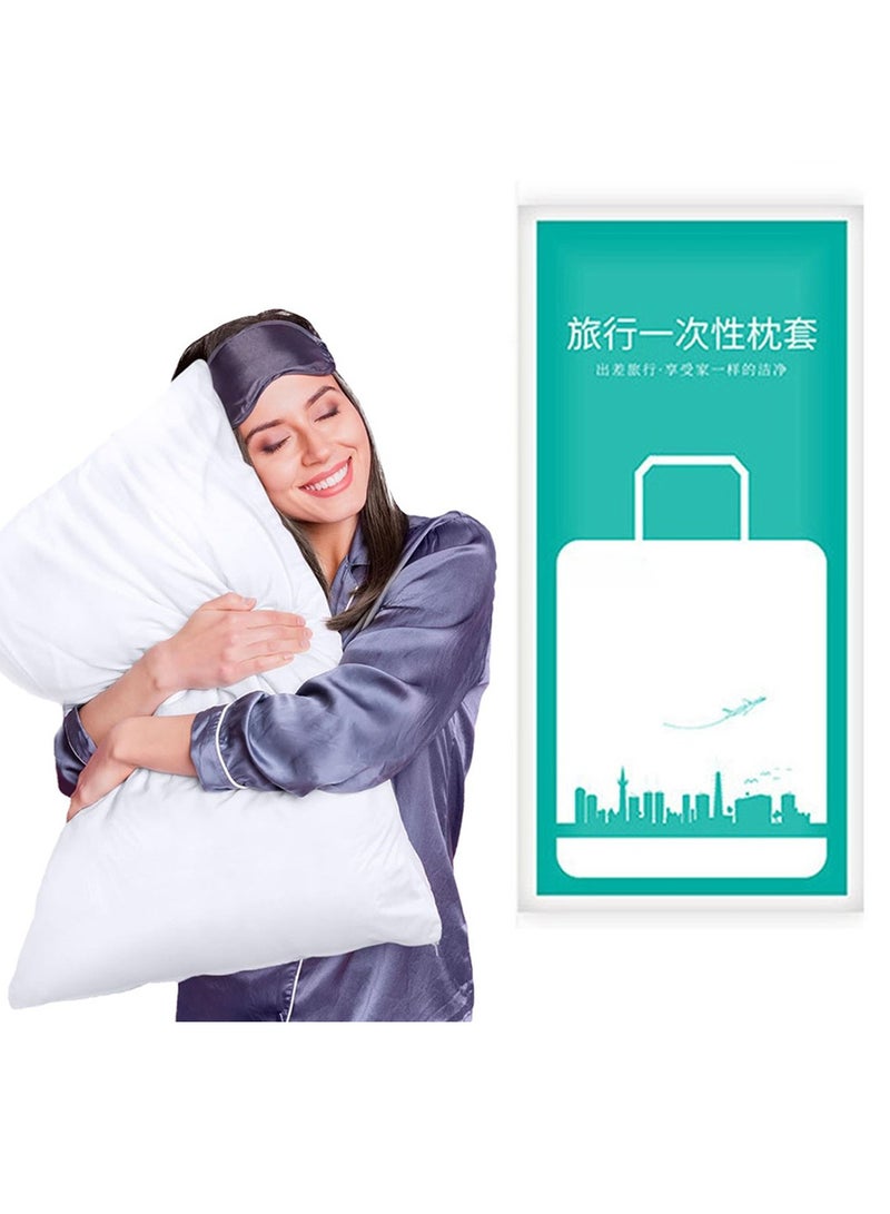 10 Pcs Travel Disposable Pillowcases Portable and Comfortable Pillow Covers Suitable for Medical Travel Hotel Bedroom Home - Image 1
