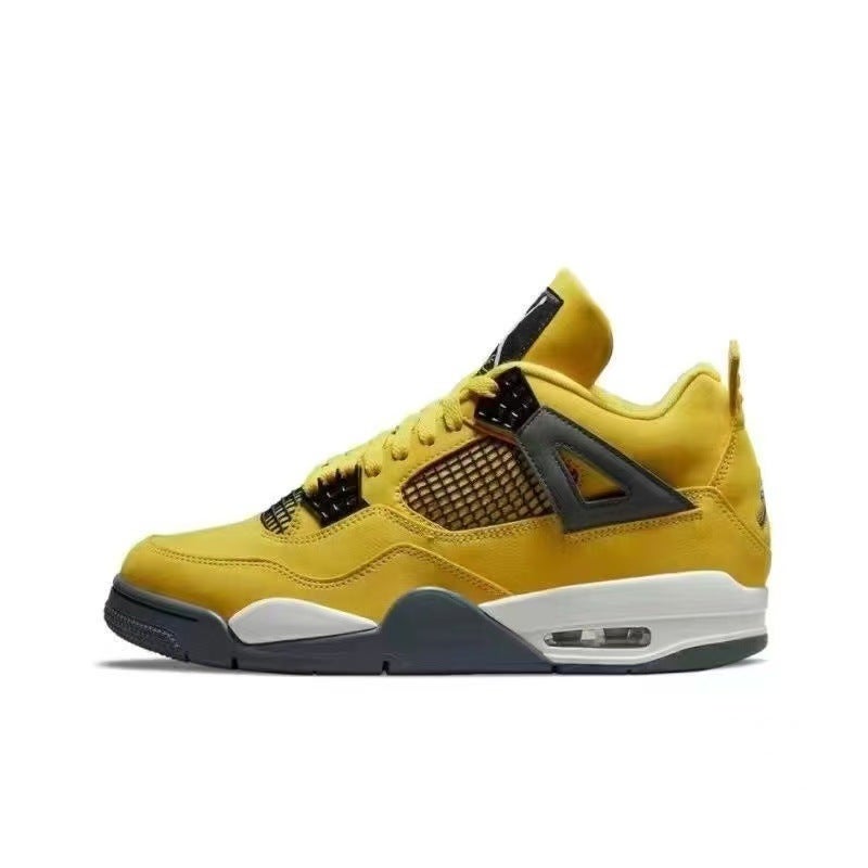 Aj4 White Sail Electric Mother Black Red White Cement Paris Air Cushion Basketball Shoes Joe 4 Non-Slip Men''s and Women''s Shoes Sports Shoes - Image 1