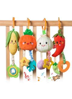 Hanging Baby Toys, 4 Pack Vegetable Crib Stroller Baby Gym Mobile Plush Toys, Early Baby Cognitive Sensory Hanging Rattle Toys With Teether. Suitable For Babies 0, 3, 6, 9, 12 Months - pzsku/ZC2272632B68D2557BD62Z/45/_/1734347967/b85af549-08fb-4ec8-85ae-071646728808