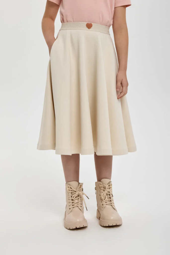 Choupette Creamy Elastic band Skirt - Choupette