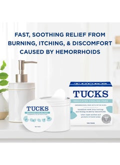 Tucks TUCKS Medicated Cooling Pads, 200 Count – Hemorrhoid Pads with Witch Hazel, Cleanses Sensitive Areas, Protects from Irritation, Hemorrhoid Treatment, Medicated Pads Used by Hospitals  - Image 3