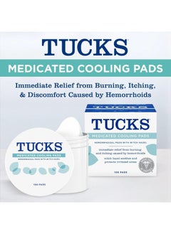 Tucks TUCKS Medicated Cooling Pads, 200 Count – Hemorrhoid Pads with Witch Hazel, Cleanses Sensitive Areas, Protects from Irritation, Hemorrhoid Treatment, Medicated Pads Used by Hospitals  - Image 2