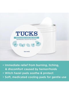 Tucks TUCKS Medicated Cooling Pads, 200 Count – Hemorrhoid Pads with Witch Hazel, Cleanses Sensitive Areas, Protects from Irritation, Hemorrhoid Treatment, Medicated Pads Used by Hospitals  - Image 4