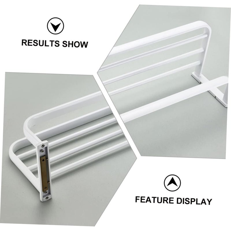 White Towel Rack for Bathroom Garneck Toilet Storage Easy to Use Simple Design - Image 4