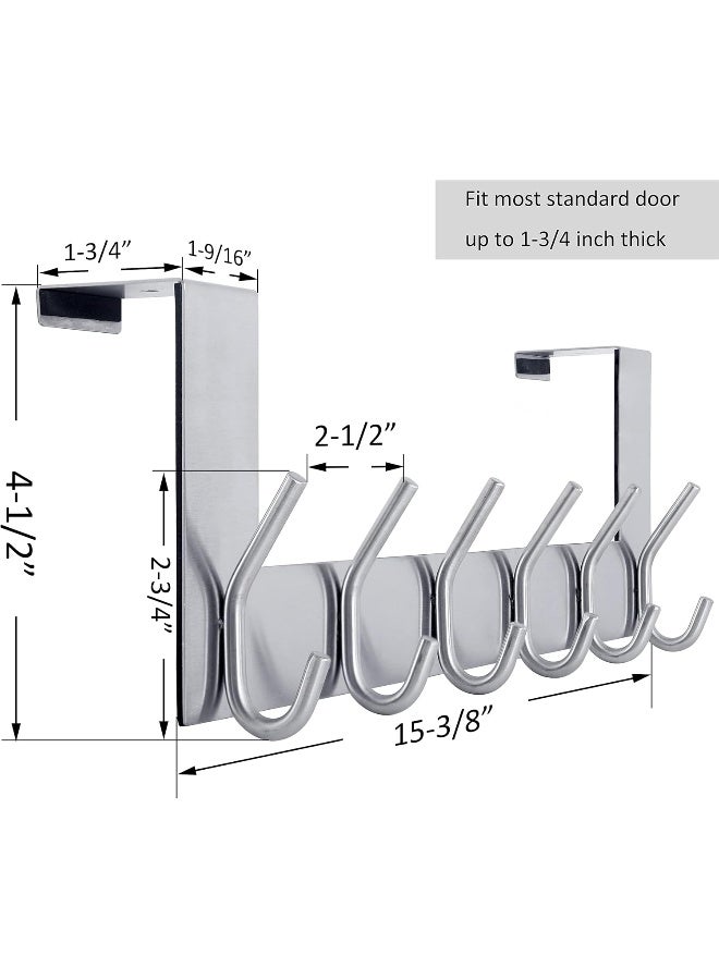 WEBI Over The Door Hook Door Hanger with 6 Hooks - Image 2