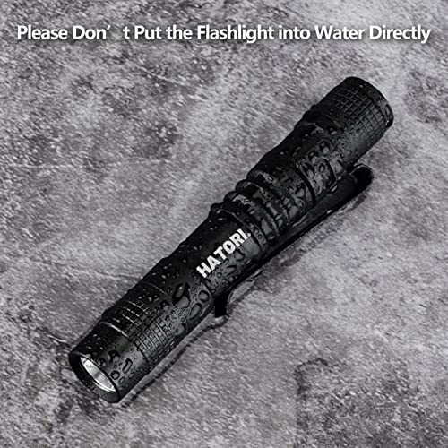 HATORI LED Mini Flashlight, Bright Small Handheld Pocket Flashlights Tactical High Lumens Pen Light for Camping, Outdoor, Emergency, 4 Pack(3.55Inch) - Image 4