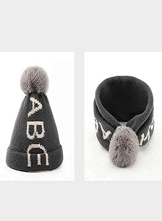Malvina Kid's Boy's and Girl's Winter Warm Woolen Alpha Beanie Cap/Neck Muffler with Soft Pom-Pom (Suitable for Age 3-10 Years Old, Free Size)-(Green) - Image 4
