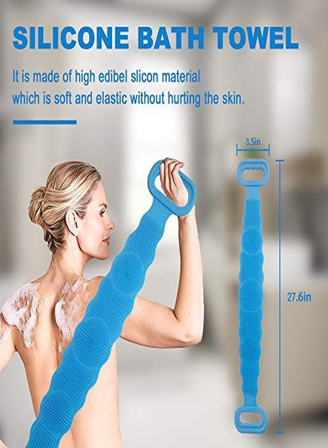 Geocell Silicone Body Back Scrubber Big Size 71x10cm, Double Side Bathing Brush for Skin Deep Clean, Dead Skin Removal Belt, Easy to Clean, Lathers Well for Men & Women (Body Scrubber)(Multicolor) - Image 5