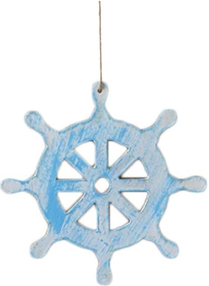 Generic Momentum Wood Ship Wheel Mini Summer Hanger 