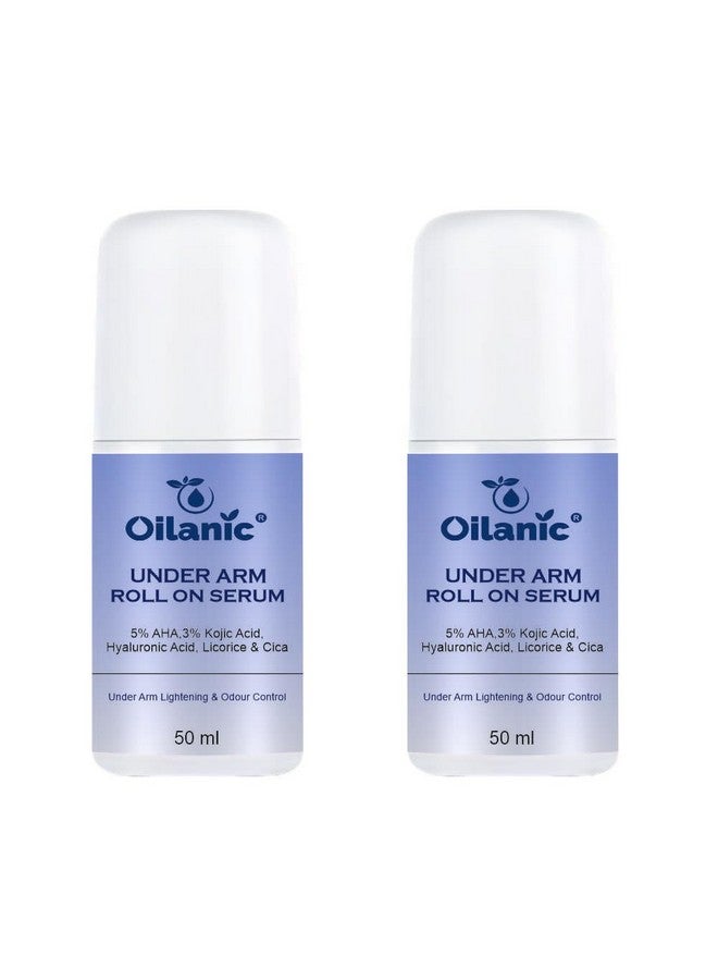 Oilanic Underarm Roll On Serum for Women and Men (Pack of 2, Each 50 ml)|Prevents Body Odour, Brightens Skin and Exfoliates Underarms Removes Hyperpigmentation Serum for Brighter Underarm - Image 1