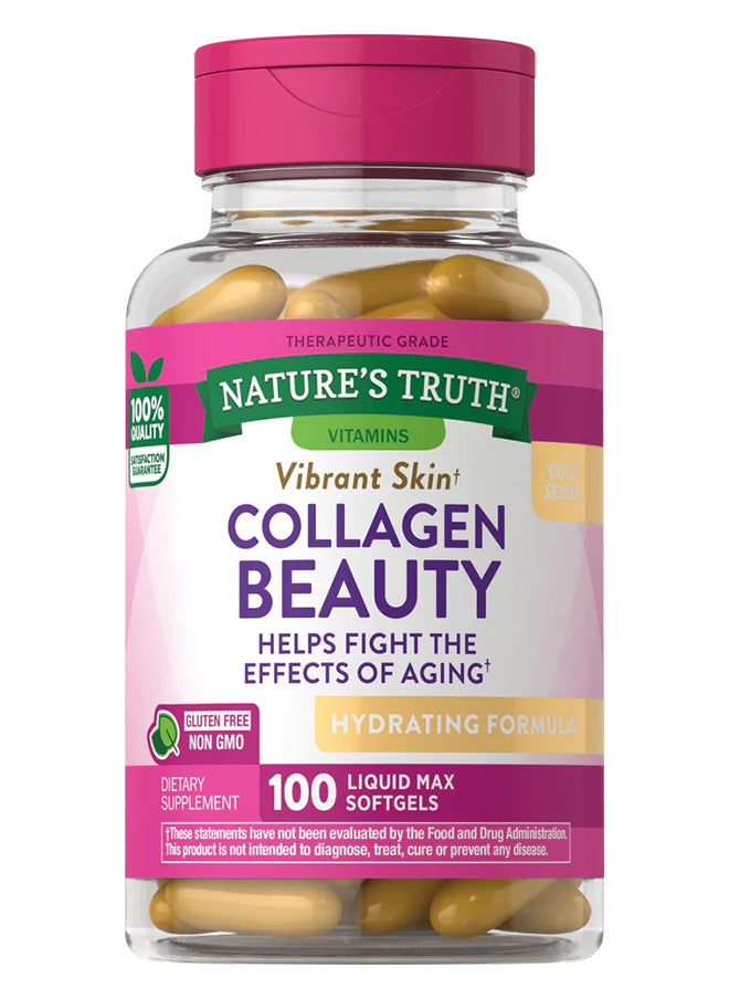 Nature's Truth - Therapeutic Grade Series Collagen Beauty, 100 Liquid Max Softgels - Image 1