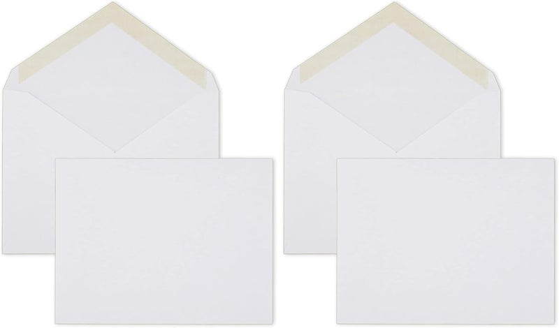 Mead أظرف دعوات A2 القياسية، إغلاق لاصق، 4-3/8" × 5-3/4"، ورق فاخر بوزن 24 رطل، أبيض، 100 في العلبة (CO198) (عبوة من 2) - Image 1
