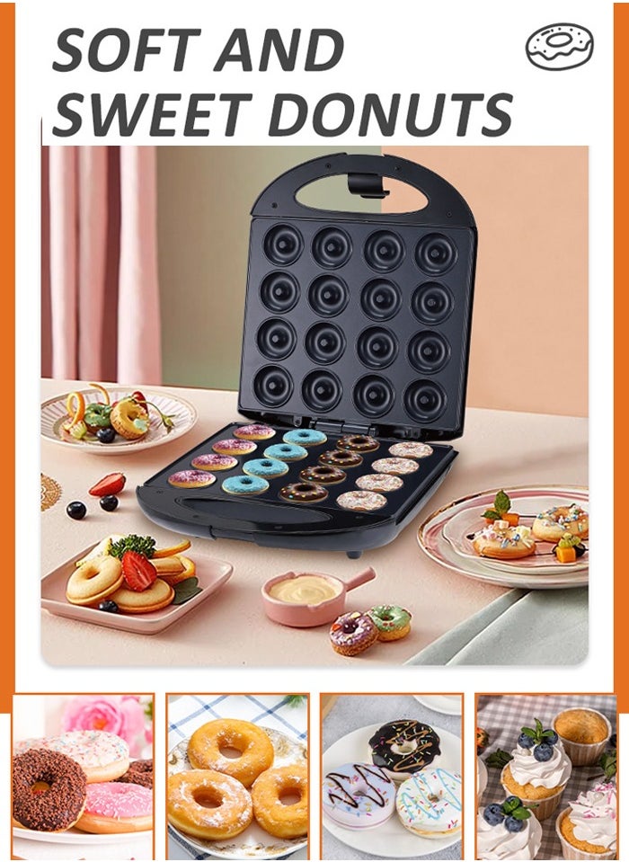 sokany - Mini Electric Donut Maker,Doughnut Machine,1400W Non-Stick Plates,Double-Sided Heating Makes 16 Doughnuts for Kid Breakfast, Snacks, Maker Nuts or Vegan Donuts,SK-08002 - Image 1