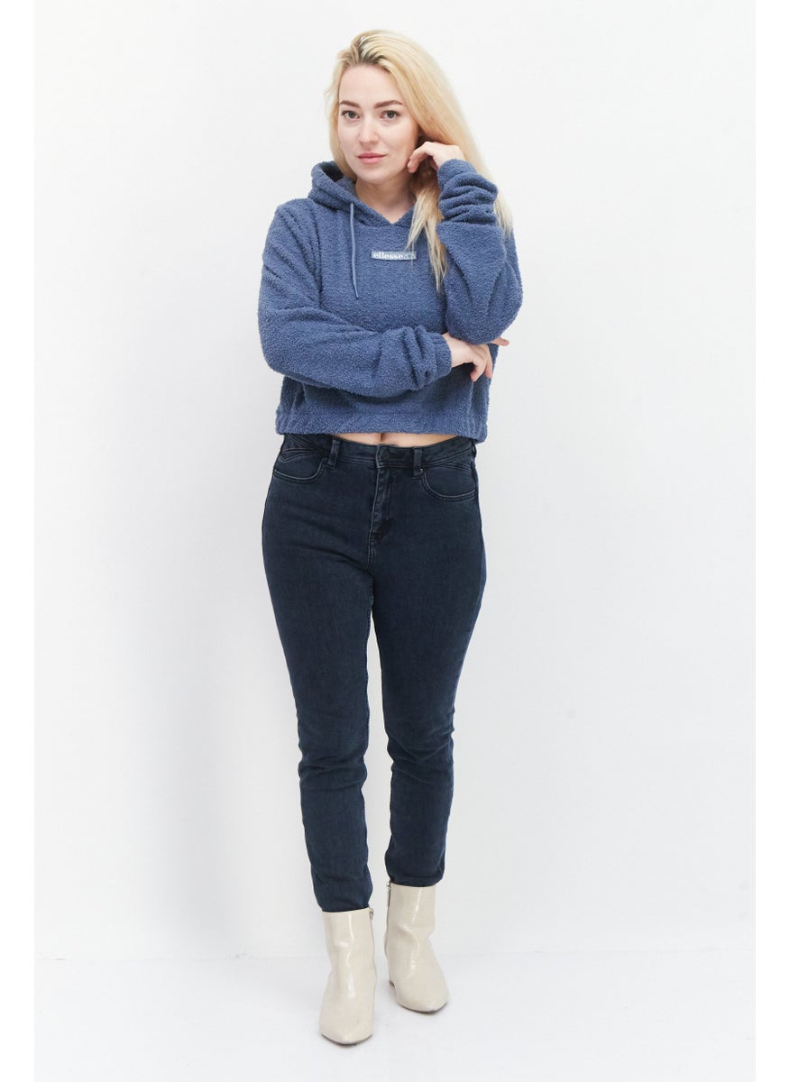 Ellesse - Women Sportswear Fit Brand Logo Drawstring Hoodie, Dusty Blue - Image 1