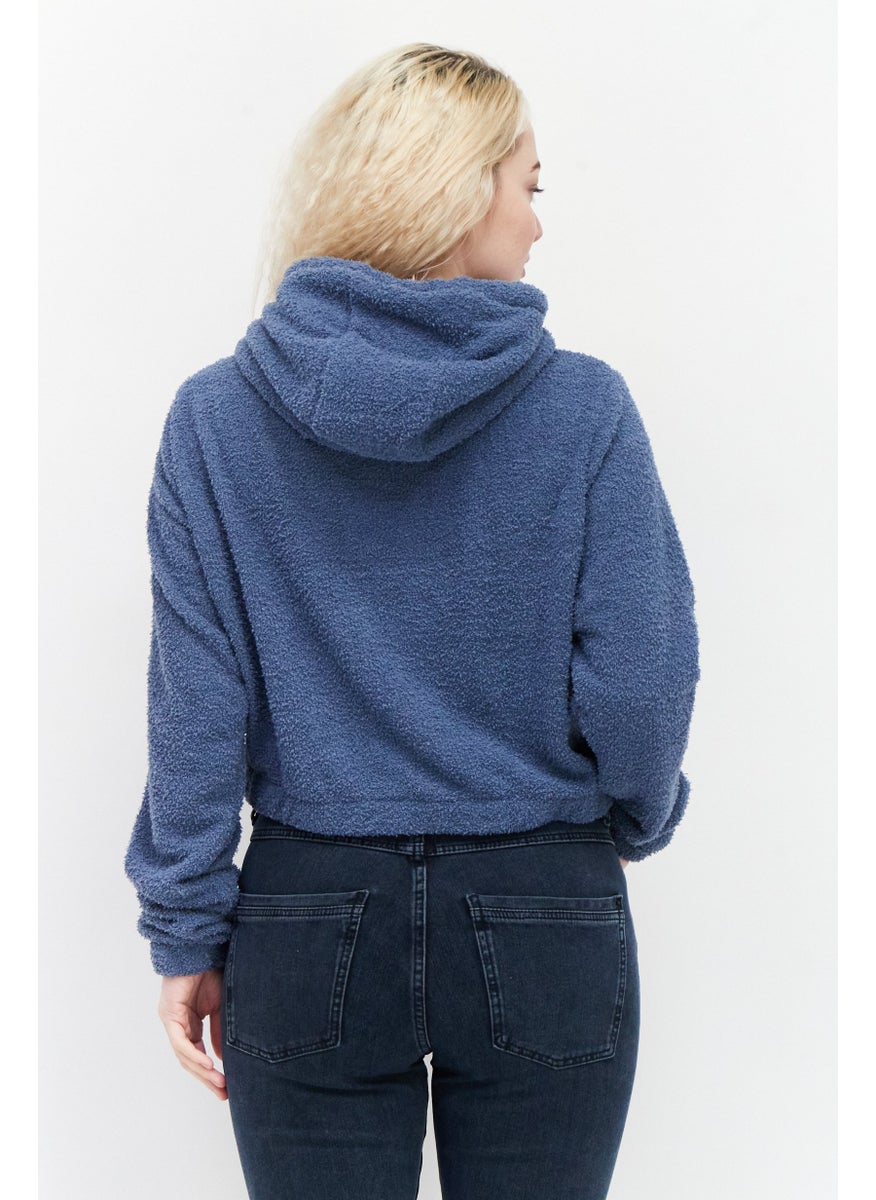 Ellesse - Women Sportswear Fit Brand Logo Drawstring Hoodie, Dusty Blue - Image 1