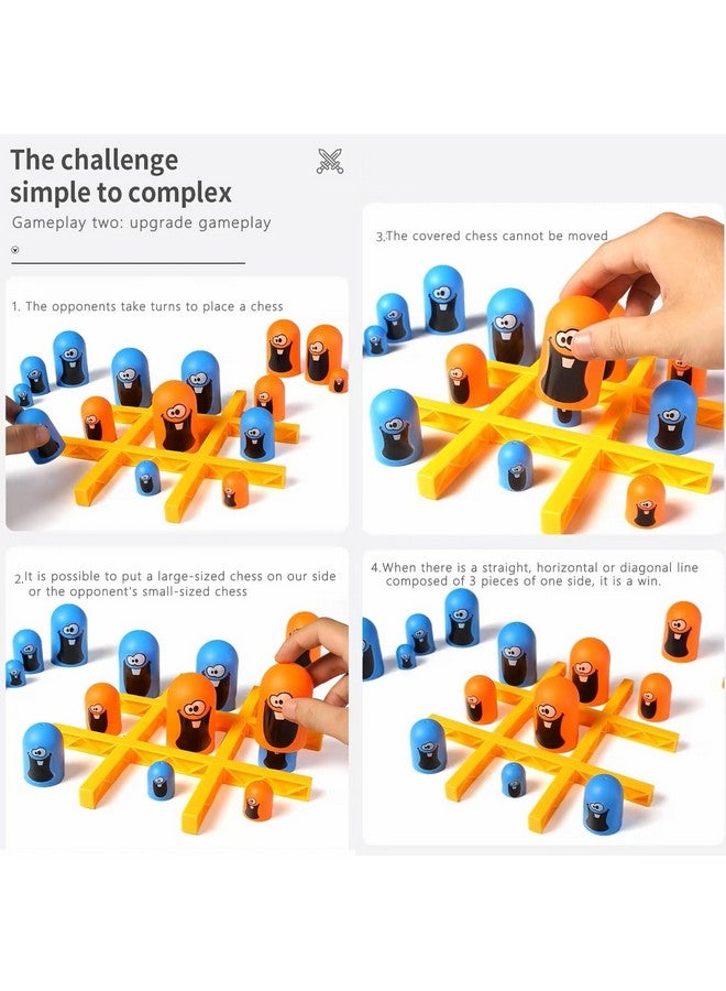 Goyal's Tic Tac Toe Gobble Stack Mind Challenging Strategy Game for Kids & Adults (Multi Color) - Image 5
