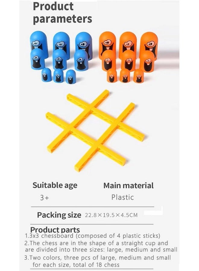 Goyal's Tic Tac Toe Gobble Stack Mind Challenging Strategy Game for Kids & Adults (Multi Color) - Image 3