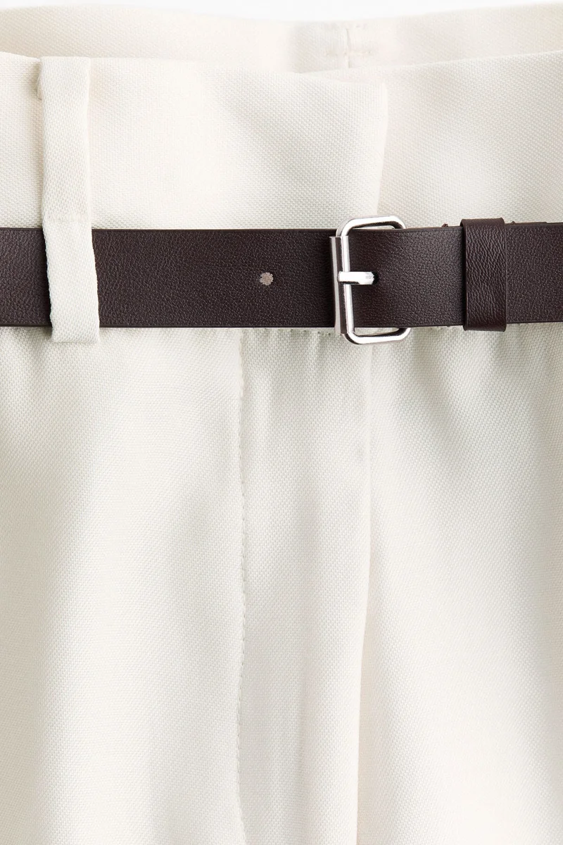 H&M Belted tailored trousers