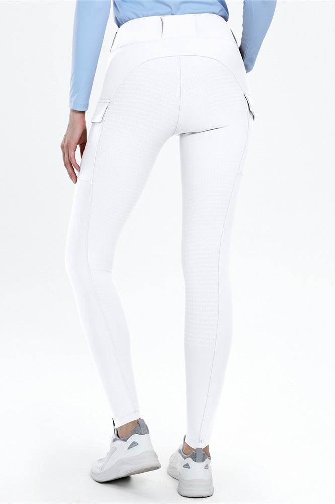 عام النساء الفروسية السراويل مع جيوب ركوب الخيل طماق مقعد كامل سيليكون المؤخرات بانت السيدات - Image 1