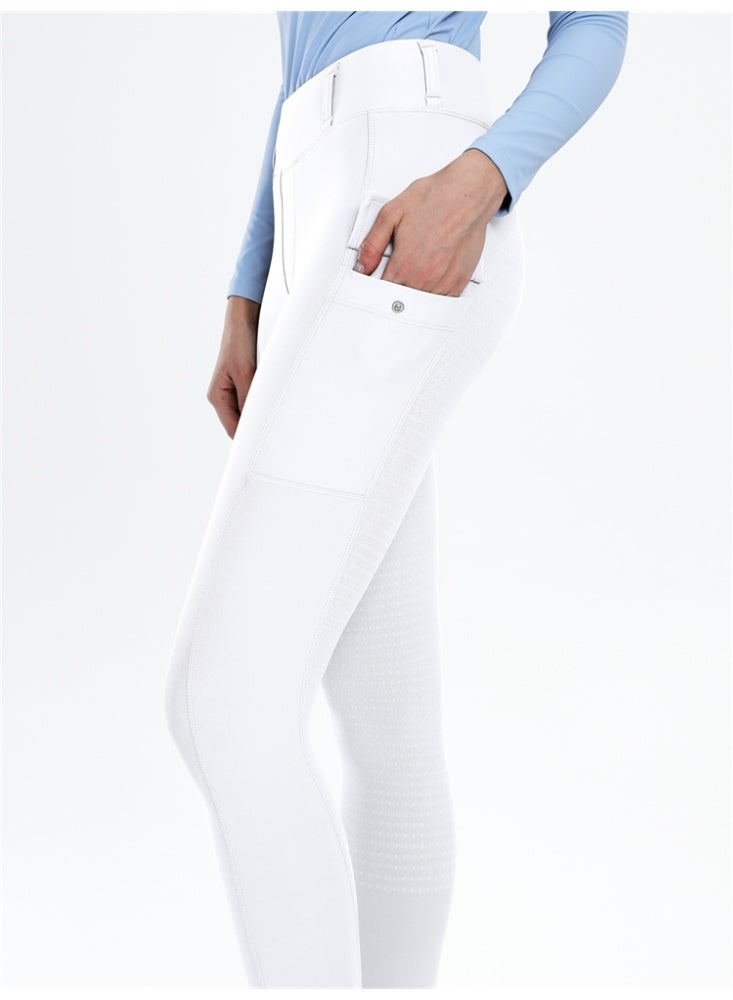 عام النساء الفروسية السراويل مع جيوب ركوب الخيل طماق مقعد كامل سيليكون المؤخرات بانت السيدات - Image 2