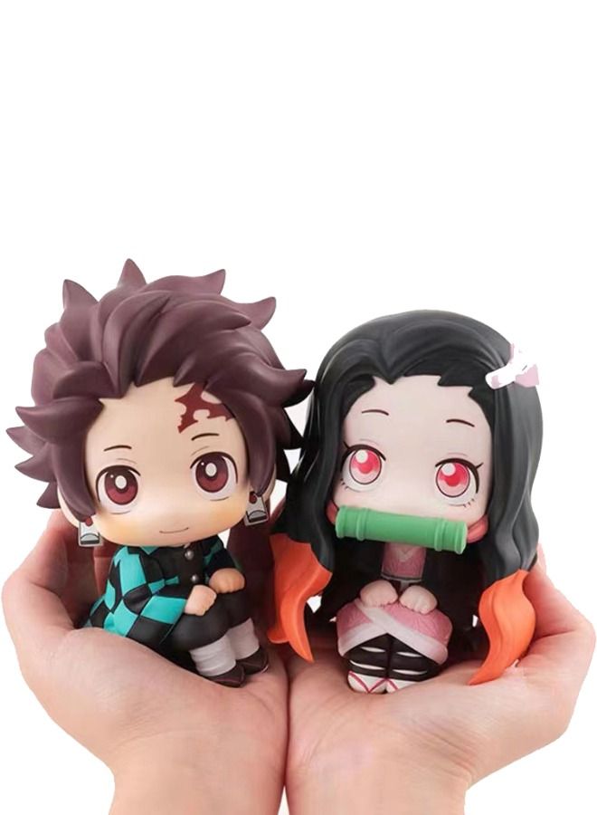 2-Piece Demon Slayer Statue Model Action Figure Toy Collection Set Suitable For Car And Table Decoration - Image 4