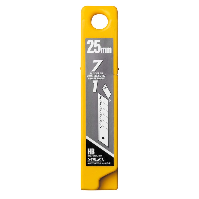 OLFA OLFA 25mm Extra Heavy-Duty Snap Off Utility Knife Replacement Blades, 20 Blades (140 segments) HB-20B - Fits most 25mm Utility Knives  - Image 3