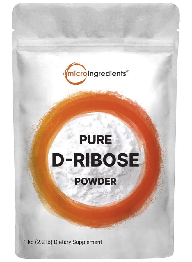 Micro Ingredients مسحوق د-ريبوز النقي، 1 كجم (2.2 رطل و 200 حصة) - مكمل دعم الشعر، سكر بسيط طبيعي، يذوب بوضوح، درجة صيدلانية - خالي من الحشوات، بدون مواد معدلة وراثيًا، بدون جلوتين وقابل للذوبان في الماء - Image 2