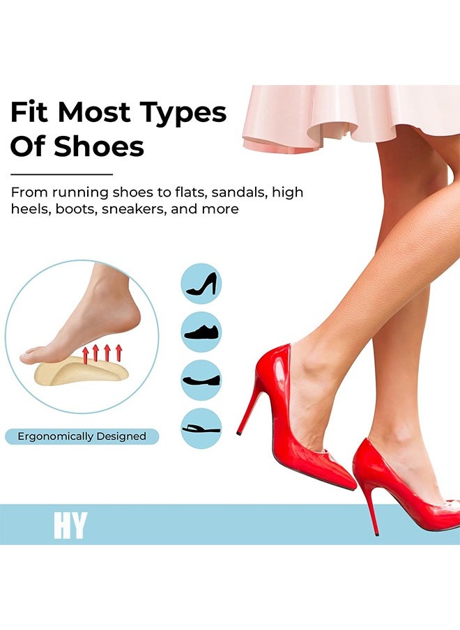 HY Reusable Arch Support Inserts for Plantar Fasciitis Relief, Self-Adhesive Arch Support Insoles for Flat Feet, Thicken Gel Foot Arch Support Insoles for Women and Men to Relieve Feet Pressure- 4 Pairs  - Image 5