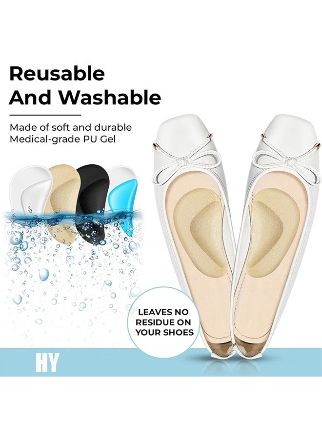 HY Reusable Arch Support Inserts for Plantar Fasciitis Relief, Self-Adhesive Arch Support Insoles for Flat Feet, Thicken Gel Foot Arch Support Insoles for Women and Men to Relieve Feet Pressure- 4 Pairs  - Image 4