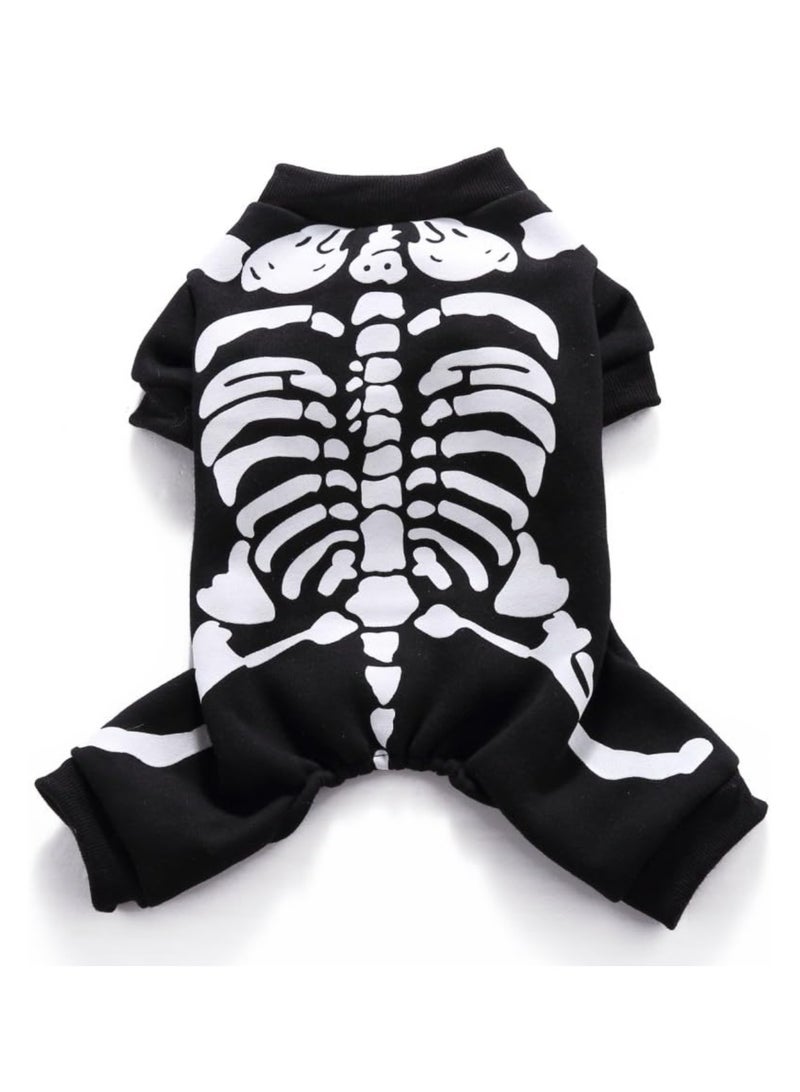 Puppy Skull Costume Halloween Christmas Funny Party Cosplay Clothes for Cat, Small Dog - Image 5