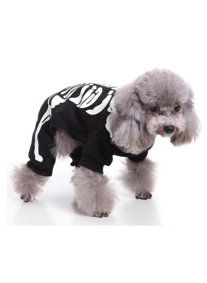 Puppy Skull Costume Halloween Christmas Funny Party Cosplay Clothes for Cat, Small Dog - Image 4