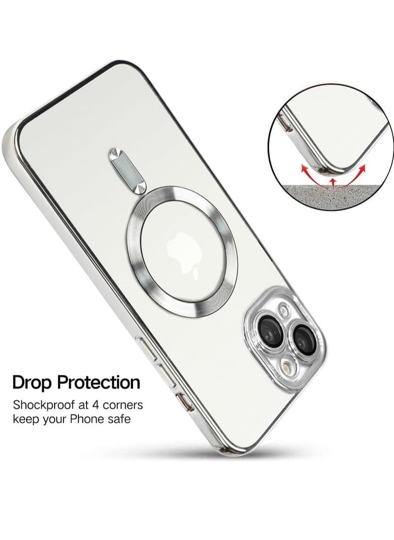 general iPhone 13 Case with Camera Lens Protector (6.1 Inch) - Compatible with MagSafe - Silver - Image 4