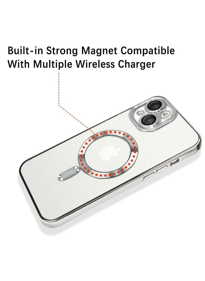 general iPhone 13 Case with Camera Lens Protector (6.1 Inch) - Compatible with MagSafe - Silver - Image 1