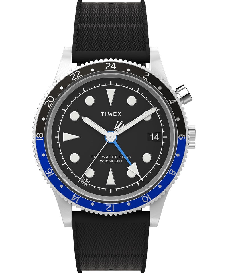 Timex Men's Waterbury Traditional 39mm Watch - Black Strap Black Dial Stainless Steel Case - Image 1