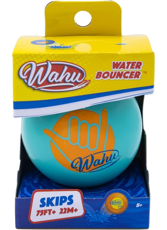 Wahu Water Bouncer 100 Waterproof Skipping Pool Ball Toy 35 Bouncing Skip Ball for Pool and Beach Skips Over 75 on Water Teal