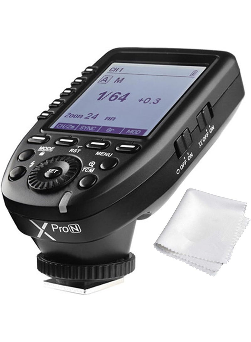 Godox XPro-N TTL 2.4G High Speed Sync 1/8000s X System Flash Trigger-Manual Function Large Screen Slanted Design 5 Dedicated Group Buttons 11 Customizable Functions for Nikon Cameras - Image 2