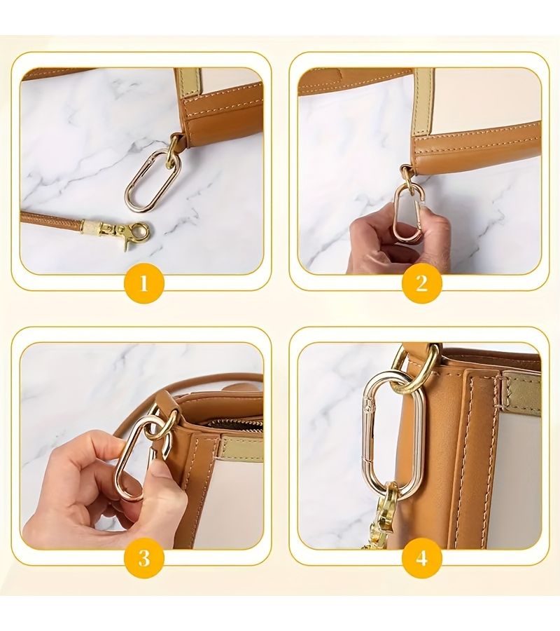 8pcs Oval Snap Clip Spring Rings Key Rings for Bag Purse Hardware - Image 3