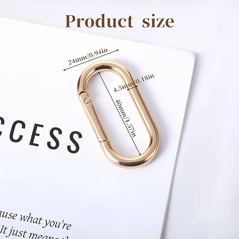 8pcs Oval Snap Clip Spring Rings Key Rings for Bag Purse Hardware - Image 4