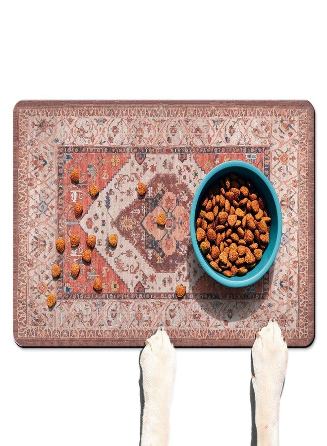 Ideasonna Absorbent Pet Dog Bowl Mat for Food and Water, Pet Cat Food Feeding Mat with Non Slip Rubber Backing, Dog Food Mats for Floors Waterproof, 12"x20" - Image 1