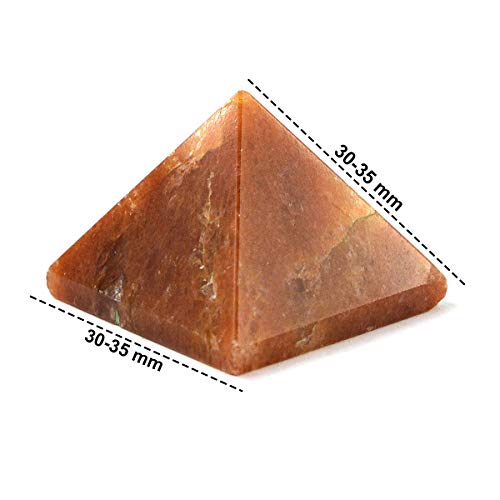 Crystu Natural Red Aventurine Pyramid for Reiki Healing and Crystal Healing Stone Pyramid Size 30-35 mm (Color : Red) Pack of 1 pc - Image 4